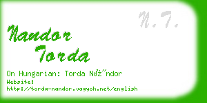 nandor torda business card